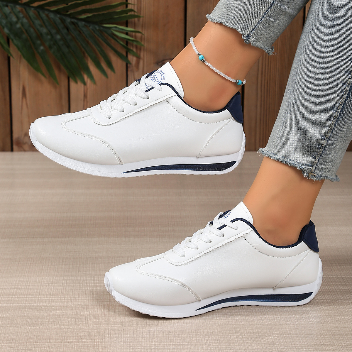 Autumn Casual Sports Trendy White Shoes For Women foto 2