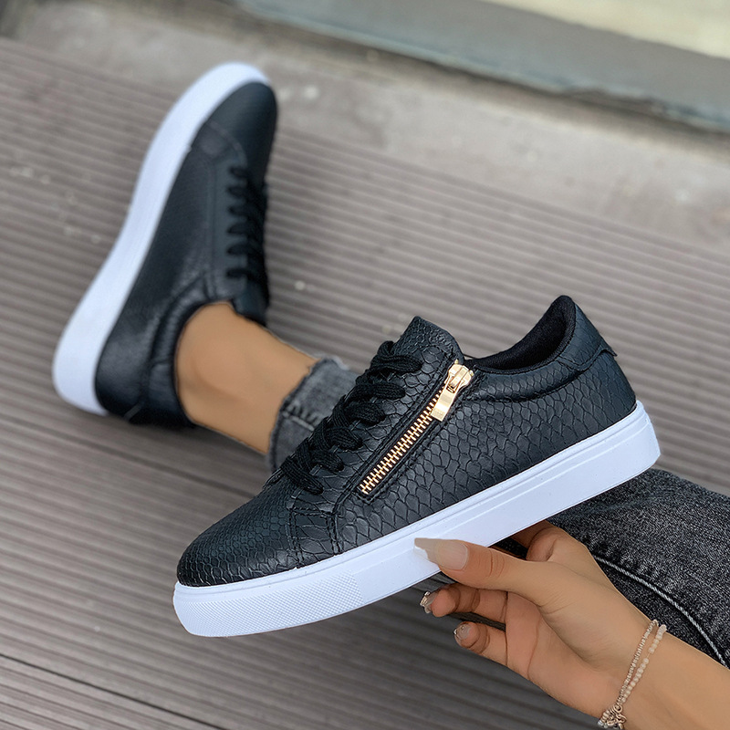 Versatile Women's Casual Sneakers With Side Zipper foto 3