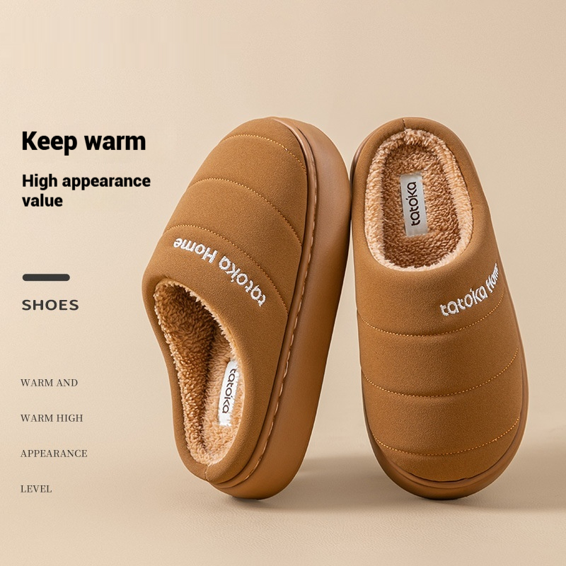 New Cotton Waterproof Plush Autumn And Winter Warm Non-slip Platform Fleece Lined Cotton Shoes foto 4