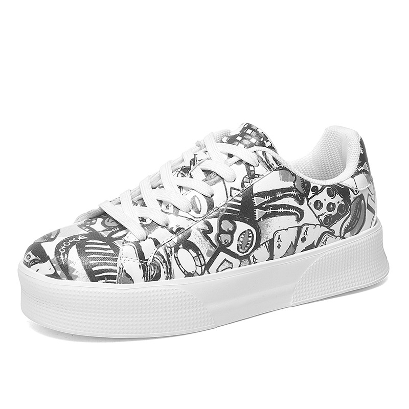 Couple Sneakers Printed Embroidered Cloth Low-top Soft Bottom foto 4