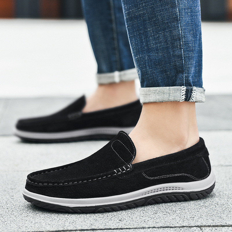 Spring And Summer Suede Gommino Men's Korean Fashion Shoes Breathable Comfortable Lazy Shoes Casual Shoes foto 4
