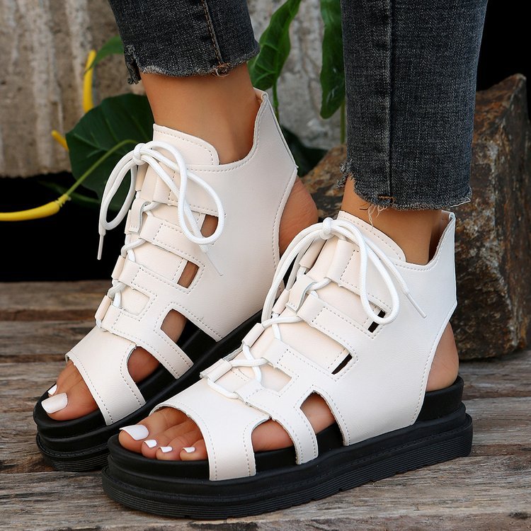 Hollowed-out Breathable Casual And Fashionable Roman Womens Shoes foto 5