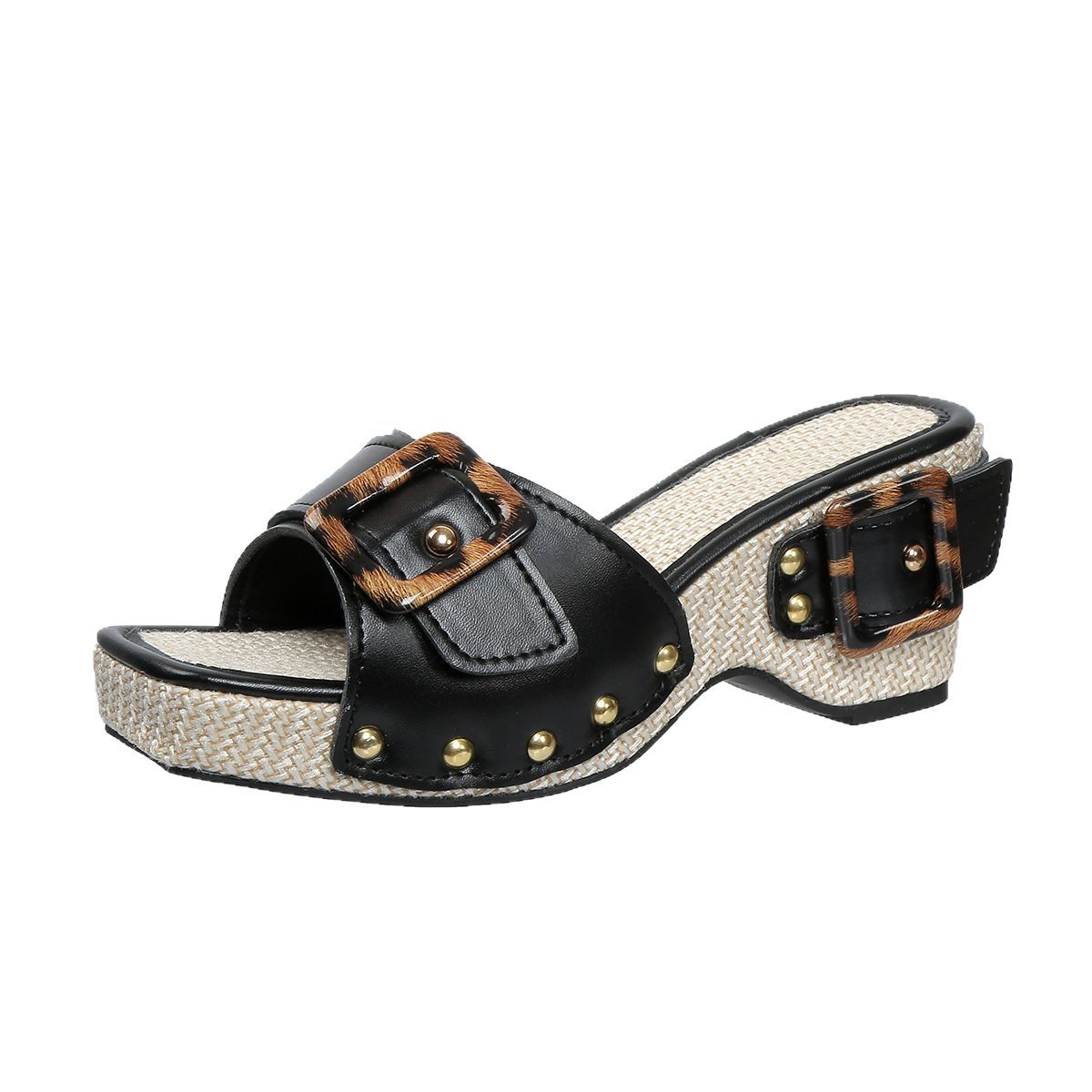 Plus Size Trend Platform Wedge Sandals Rivet foto 5