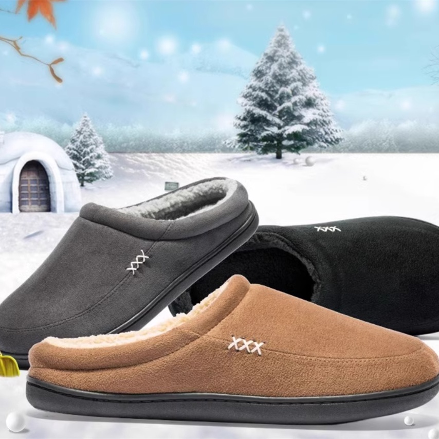 Men's Large Size Indoor Cotton Slippers Warm, Non-slip And Breathable foto 3