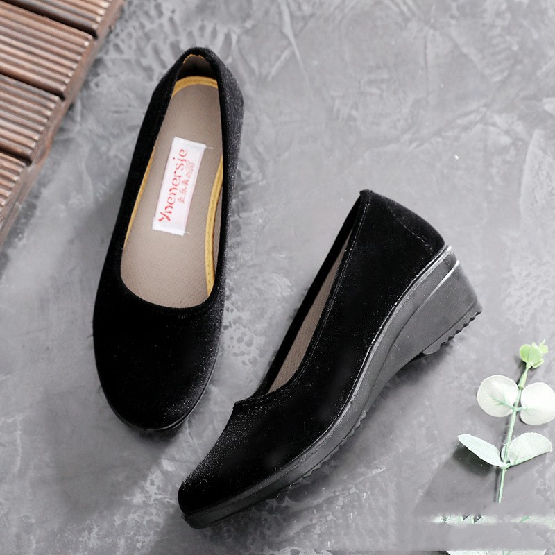 Workwear Soft-soled Black Womens Shoes foto 5