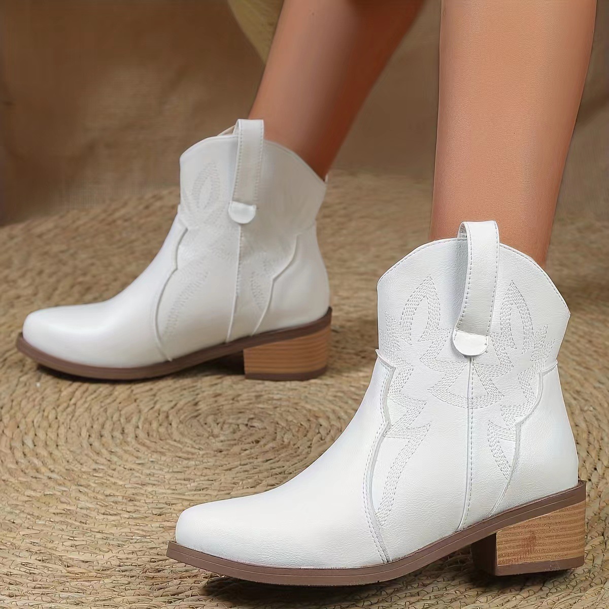 Spring And Summer Wedge Women's Round Toe Boots foto 2