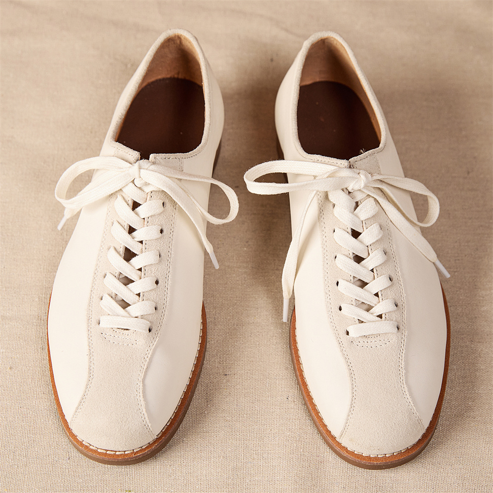 Men's Vintage Top Layer Cowhide Platform Shoes foto 3