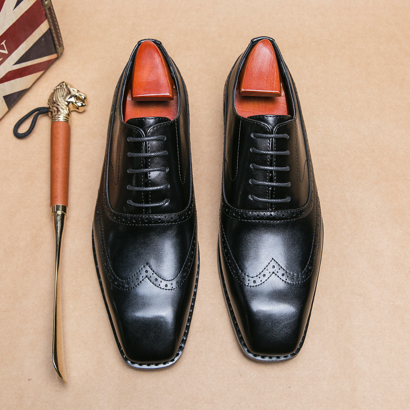Summer New Mens Stylish Formalbusiness-casual Leather Shoes foto 4