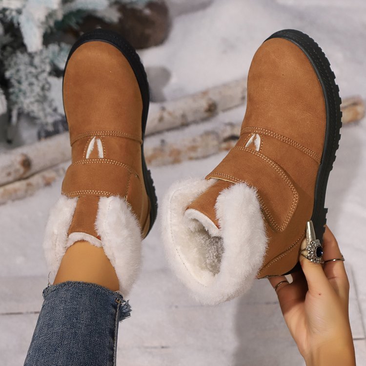 Female Fashion Velvet Padded Thick Cotton Shoes foto 2