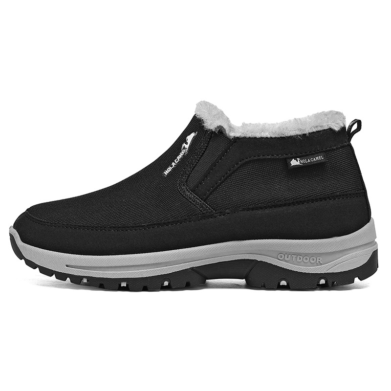 Mens Snow Boots With Non Slip Soles Fleece Lined Thick And Warm Cotton Shoes foto 3