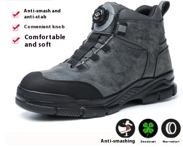 High Top Safety Shoes For Men All Seasons Anti-smash And Anti-puncture foto 2