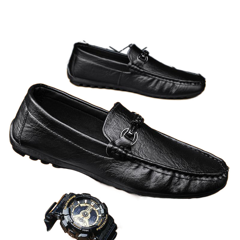Mens Stylish Casual Slip-on Leather Shoes foto 3