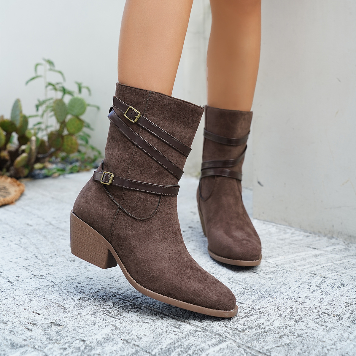 Cotton Low-cut Vintage-style Boots New Design foto 5