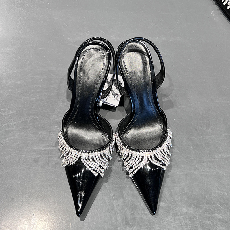 French Tassel Rhinestone With Slingback Sandals foto 2