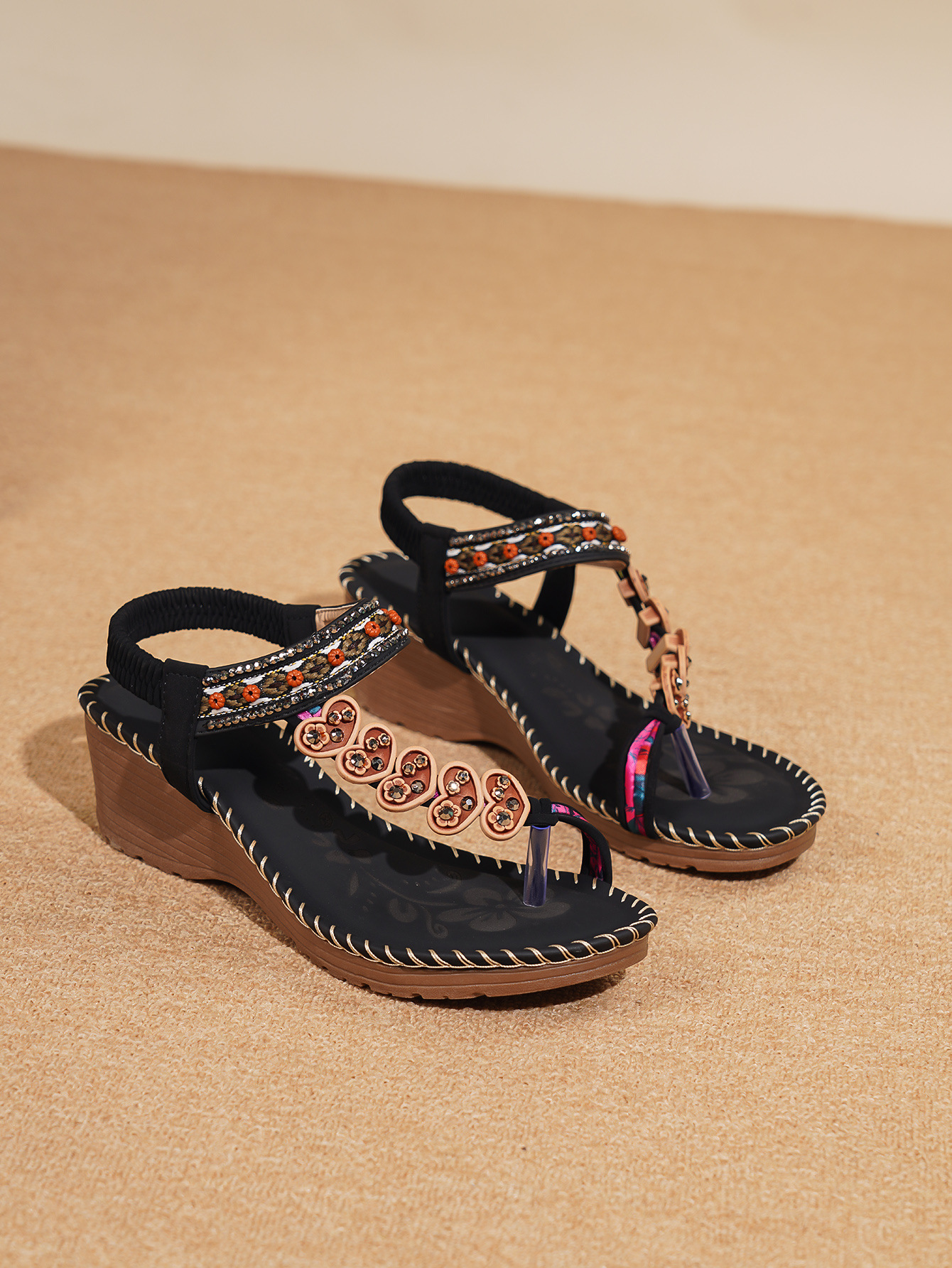 New Floral Casual Thick-soled Sandals For Women