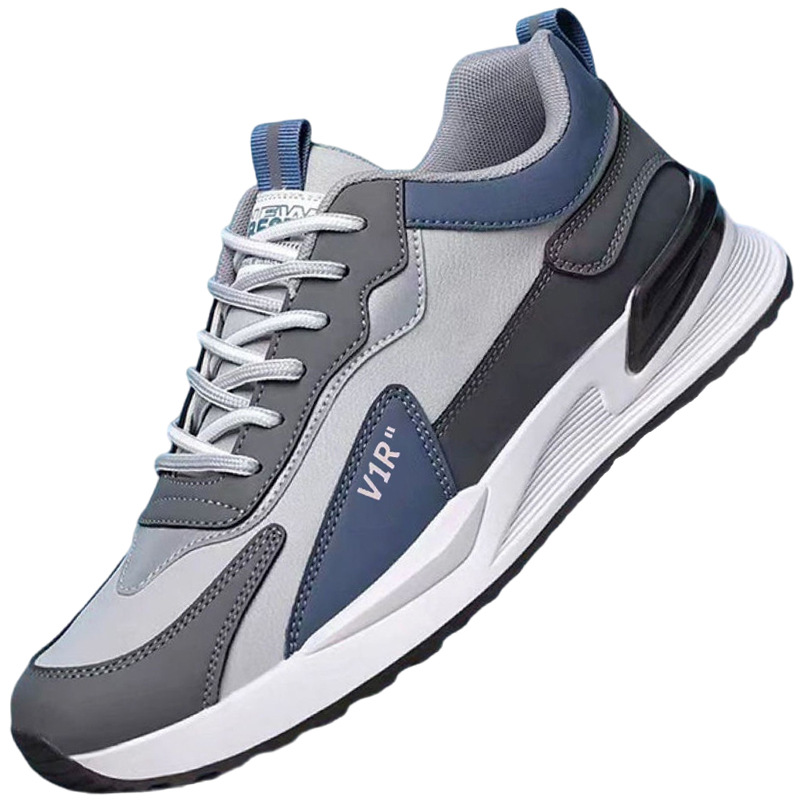 Casual Men's Shoes Soft Sole Color-block Lace-up Sneakers Versatile Trendy Running Sports Shoes foto 3