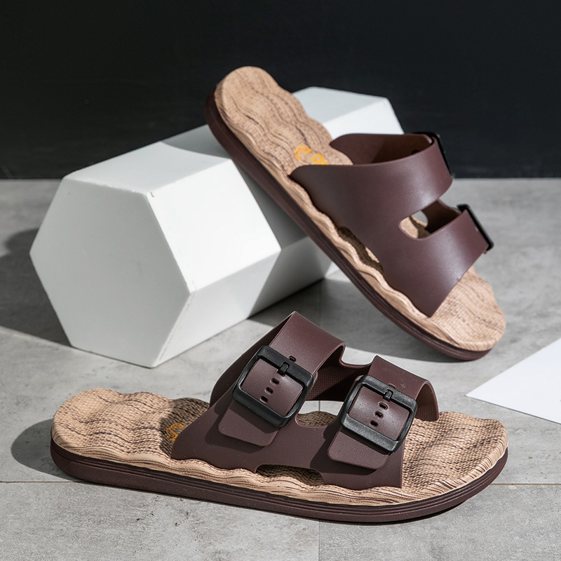 Men's Non-slip Wear-resistant Platform Slippers foto 4