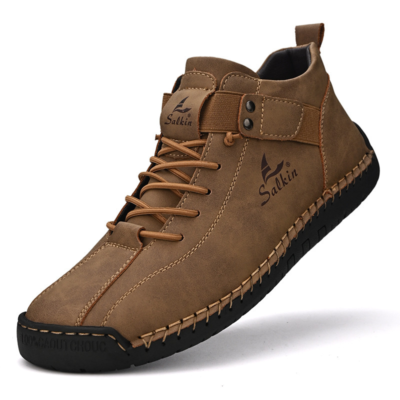 Plus Size Men's Leather Shoes Low-top Handmade foto 2