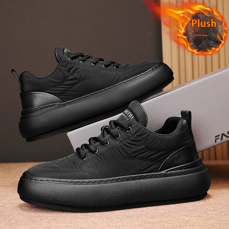 Men's Down Cloth Waterproof Warm Casual Shoes foto 4