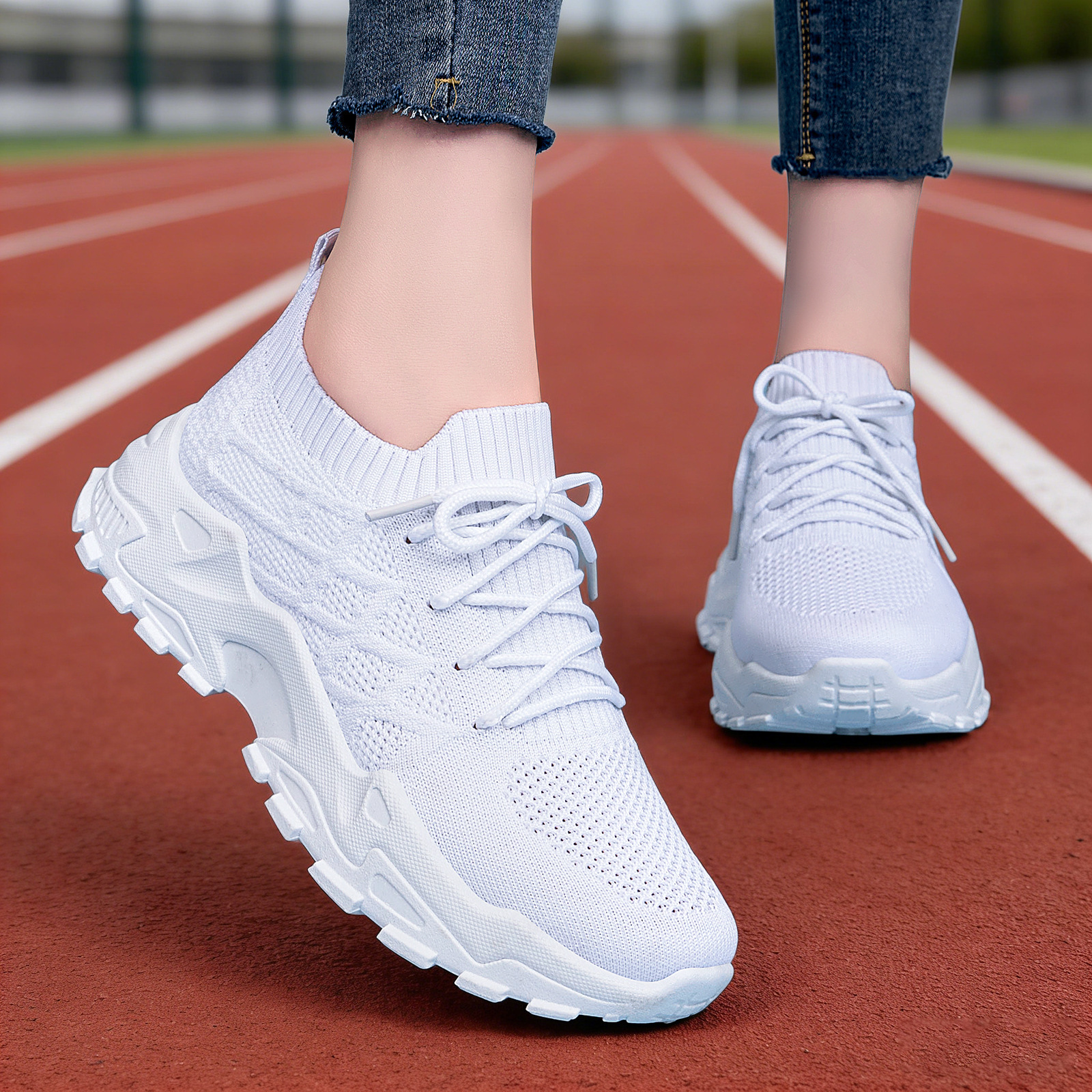 Casual Padded Sole Height Increasing Dad Shoes foto 4
