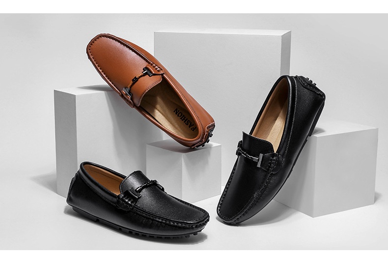 Men's Plus Size British Fashion Casual Leather Shoes foto 3