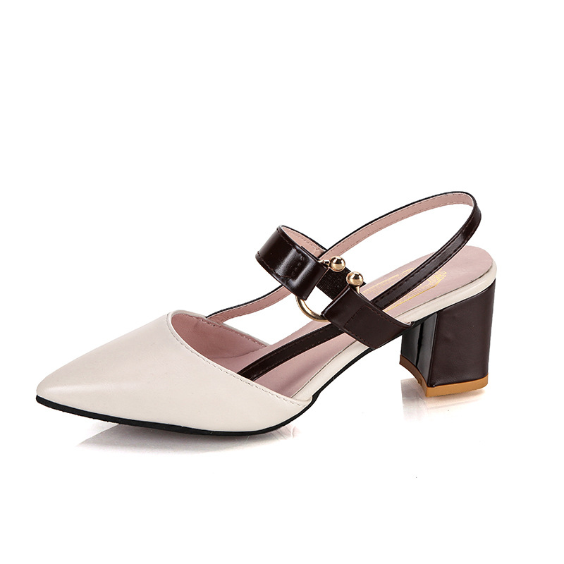 Spring And Summer Pointed Toe Thick Heel Toe Box Women's Sandals foto 4
