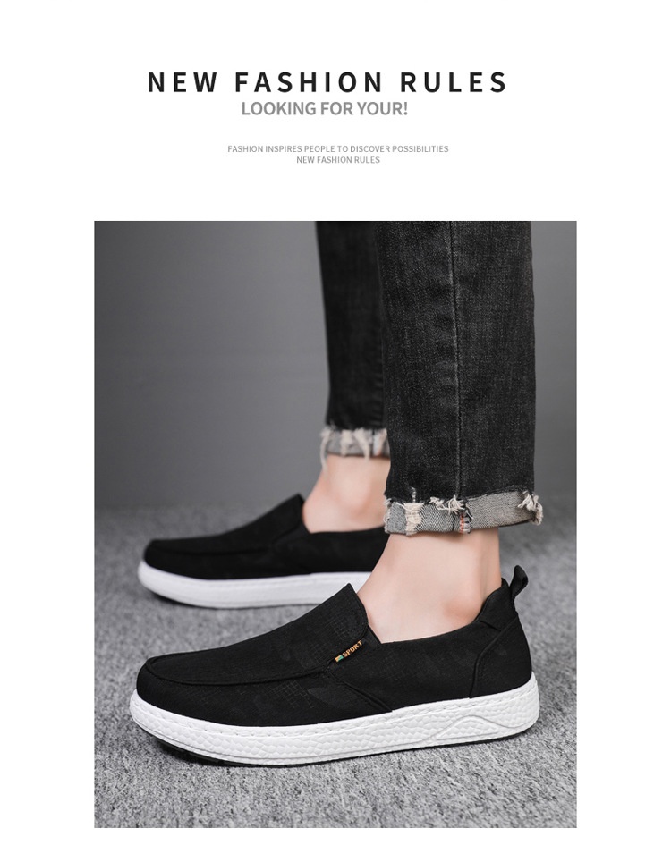 Men's Sports Casual Fashionable Breathable Canvas Shoes foto 4