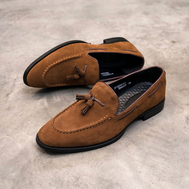 Summer Slip-on Men's British Matte Leather Vintage Leather Shoes Breathable Casual foto 4