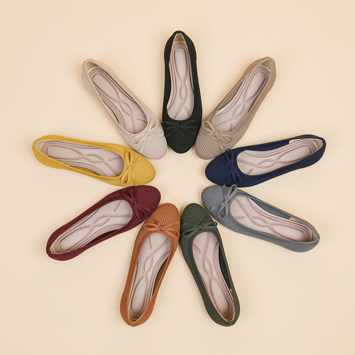 Round Toe Shallow Mouth Flat Pumps Women's Bow Casual Plus Size Convenient Shoes foto 5
