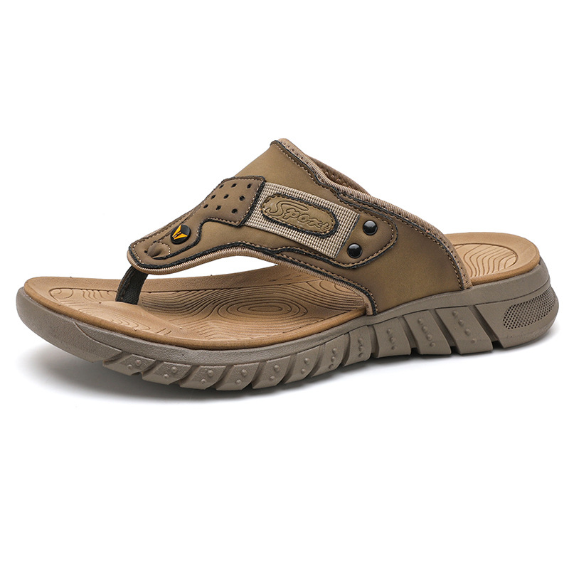 Flip Flops Men's Summer Outdoor Non-slip Wear-resistant Flip-flops Soft Bottom foto 3
