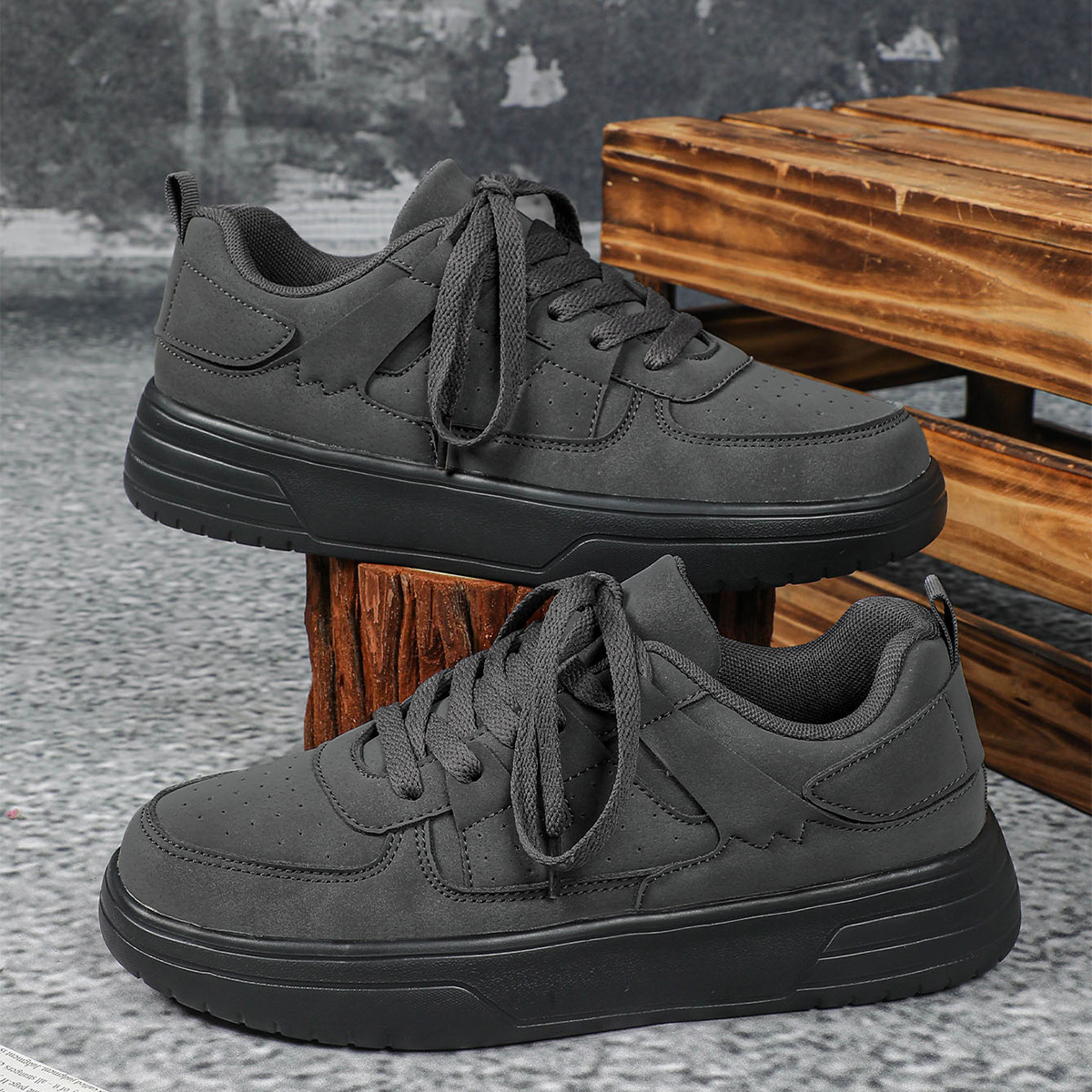 New Thick Bottom Frosted Skateboard Couple Vintage Fashion Outdoor Casual Shoes Maillard Lady Sneaker foto 4