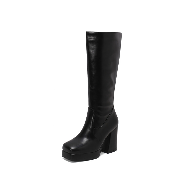 Fashionable High Heel Platform Tall Boots For Women Plus Size foto 3