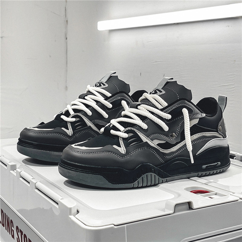 Retro Leisure Height Increasing Non-slip Design Bread Tide Men's Shoes foto 2