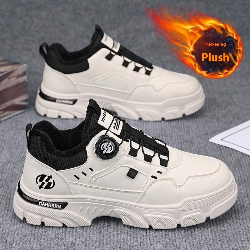 Rotating Button Martin Fleece-lined Thickening Thermal Cotton Shoes foto 5
