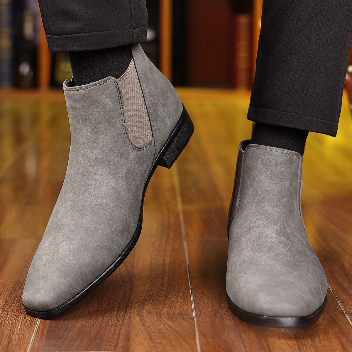 British Style Leather Boots Men's Plus Size foto 3