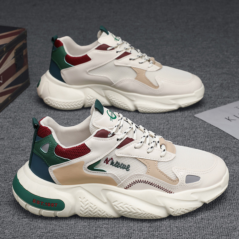 Men's Versatile Casual Sneakers Comfortable Height Increasing Insole Soft Sole Lightweight Dad Shoes foto 4