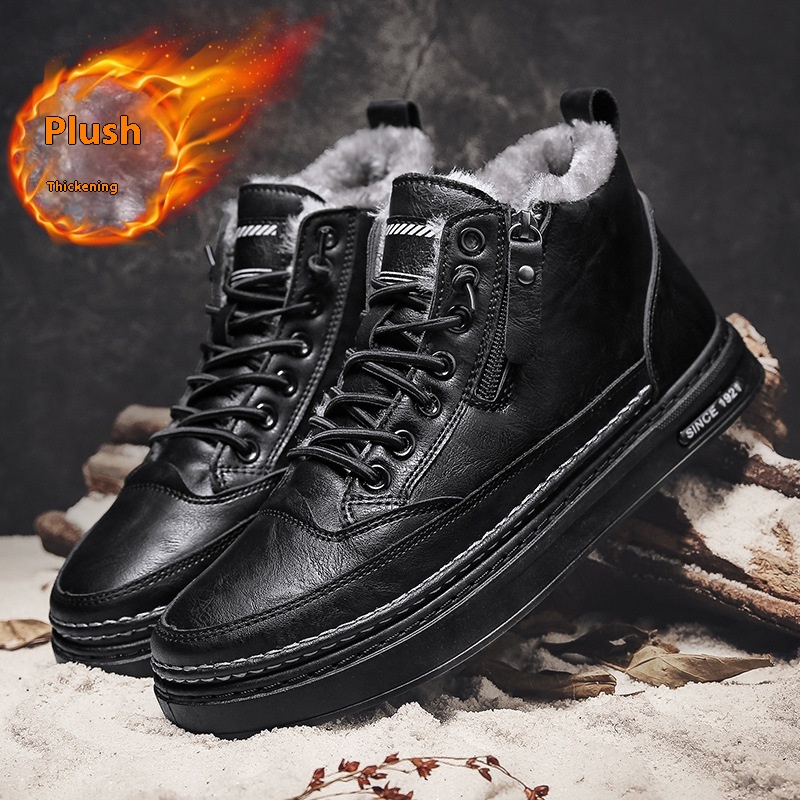 High-top Velvet Thermal And Thickening Northeast Cotton Padded Shoes foto 5
