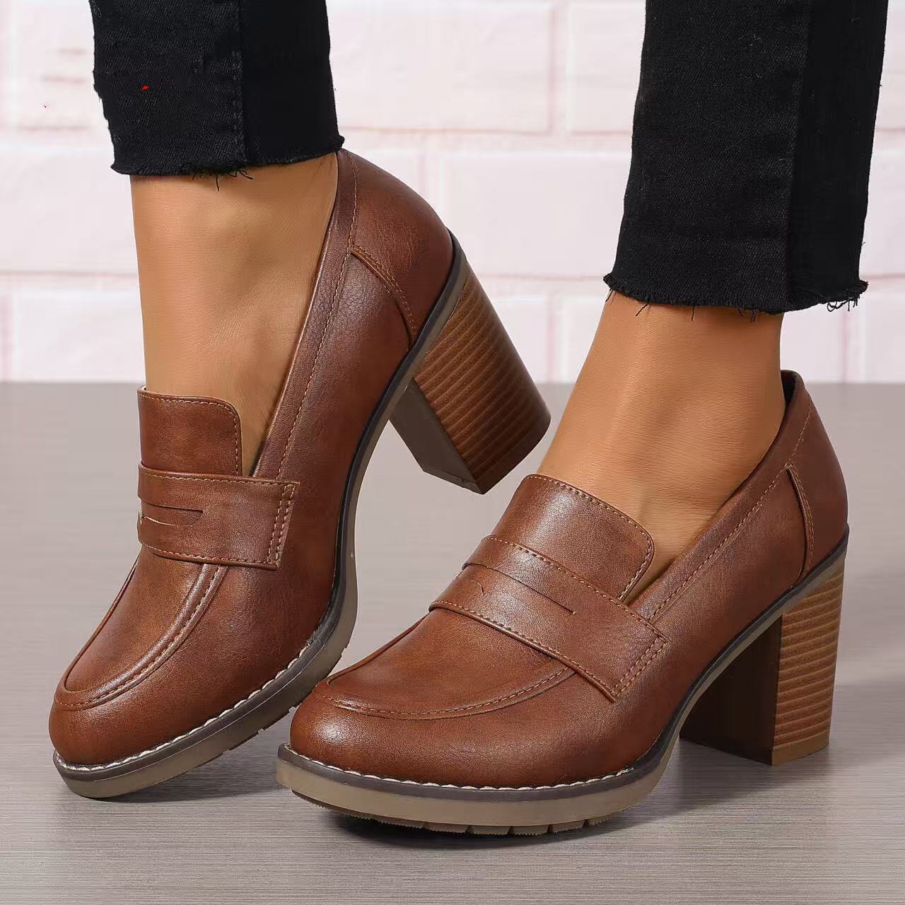 Fashion Thick High Heel Women's Shoes foto 3
