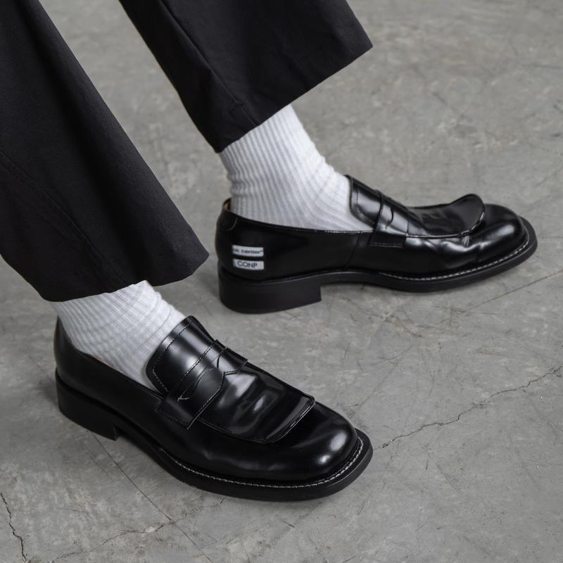 Men's Solid Color Versatile Simple Open Leather Shoes foto 2
