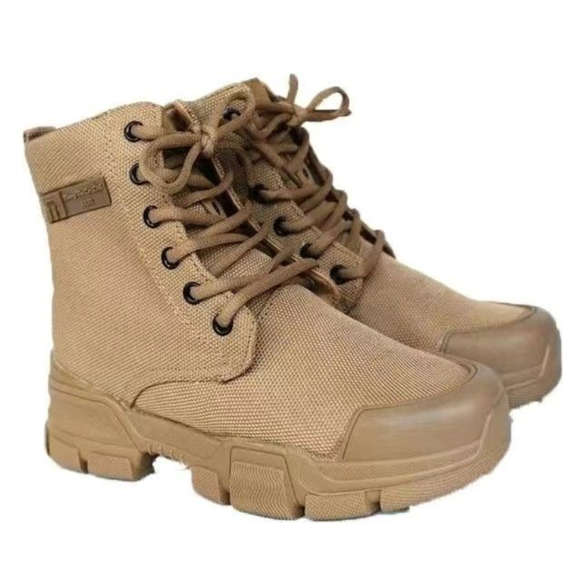 High-top Labor Protection Tooling Canvas Martin Boots Thick Bottom Waterproof foto 5