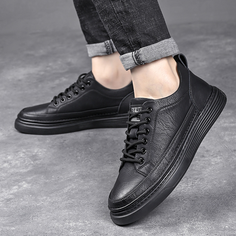 Autumn Mens Shoes, British-style Casual Leather Shoes For Men