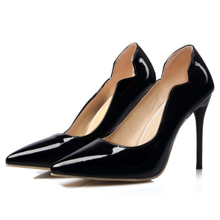 Sexy High-heeled Stiletto Patent Leather Pumps foto 5