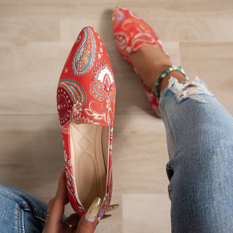 Women's Creative Print Versatile Flat Pointed-toe Loafers foto 5