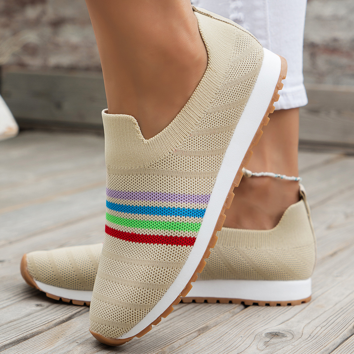 Casual Flat Sneaker European And American Plus Size Comfort Lightweight Pumps foto 2
