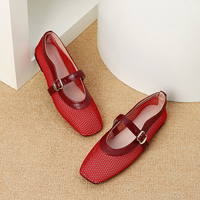 Summer Mesh Shoes Women's Breathable Shoes New Hollow Out Pumps foto 3