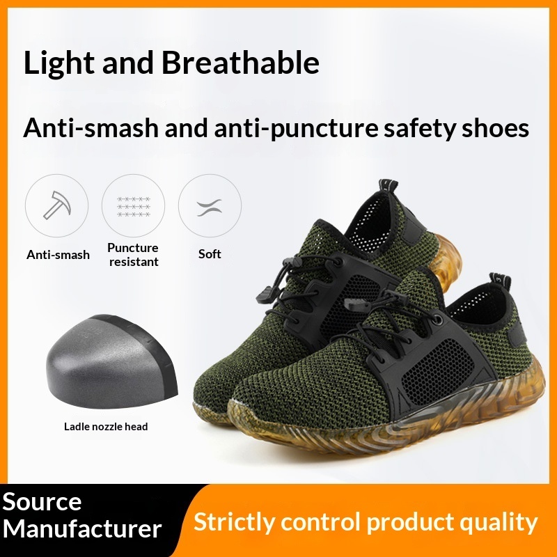Flyknit Labor Protection Shoes Are Breathable And Lightweight Work Shoes foto 5