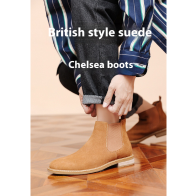 Chelsea Boots Men's Slip-on Fashionable Boots Plus Size Suede foto 4