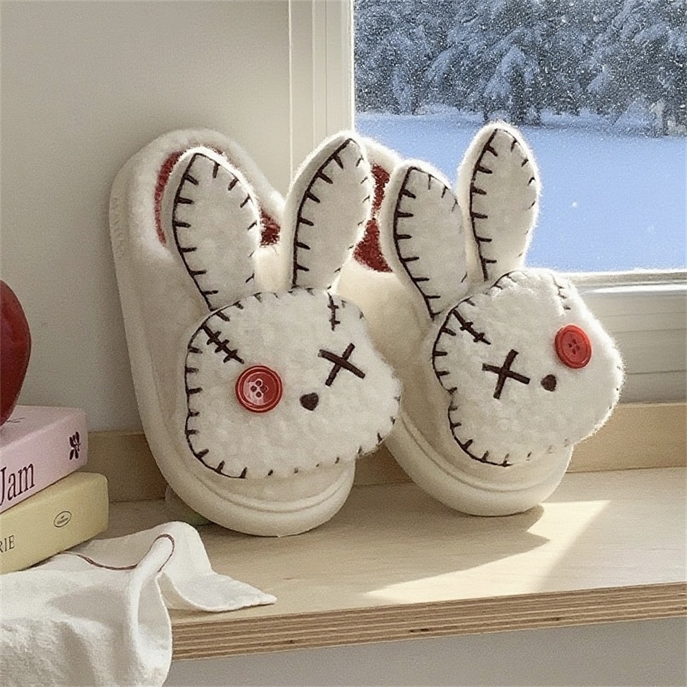 Women's Fashion Villain Rabbit Pirate Personality Cotton Slippers foto 3