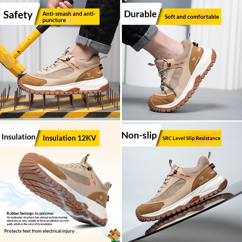 Mens Safety Shoes Puncture-Resistant And Impact-Resistant Work Boots foto 5