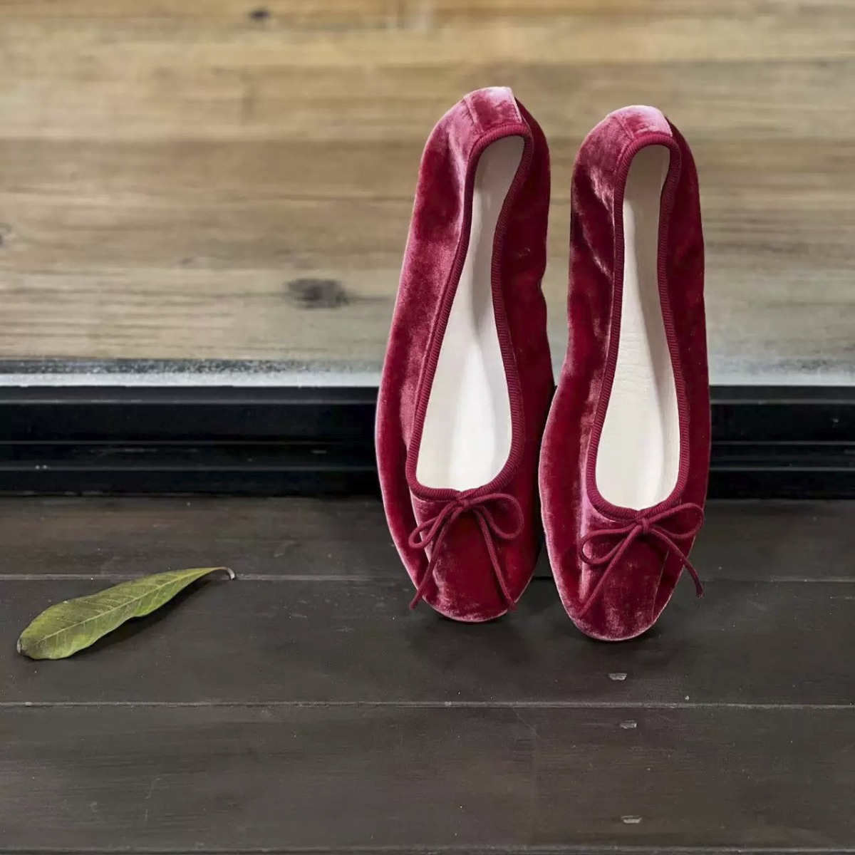 French Retro Granny Shoes Bow Flat Ballet Slipper foto 5
